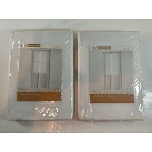 Room Essentials White Sheer Window Panels 120 x 84 in (2 Panels Each) New - Lot